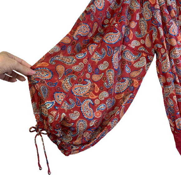 FREE PEOPLE Red Vintage Combo Sundown Bodysuit - NWT - Picture 8 of 16